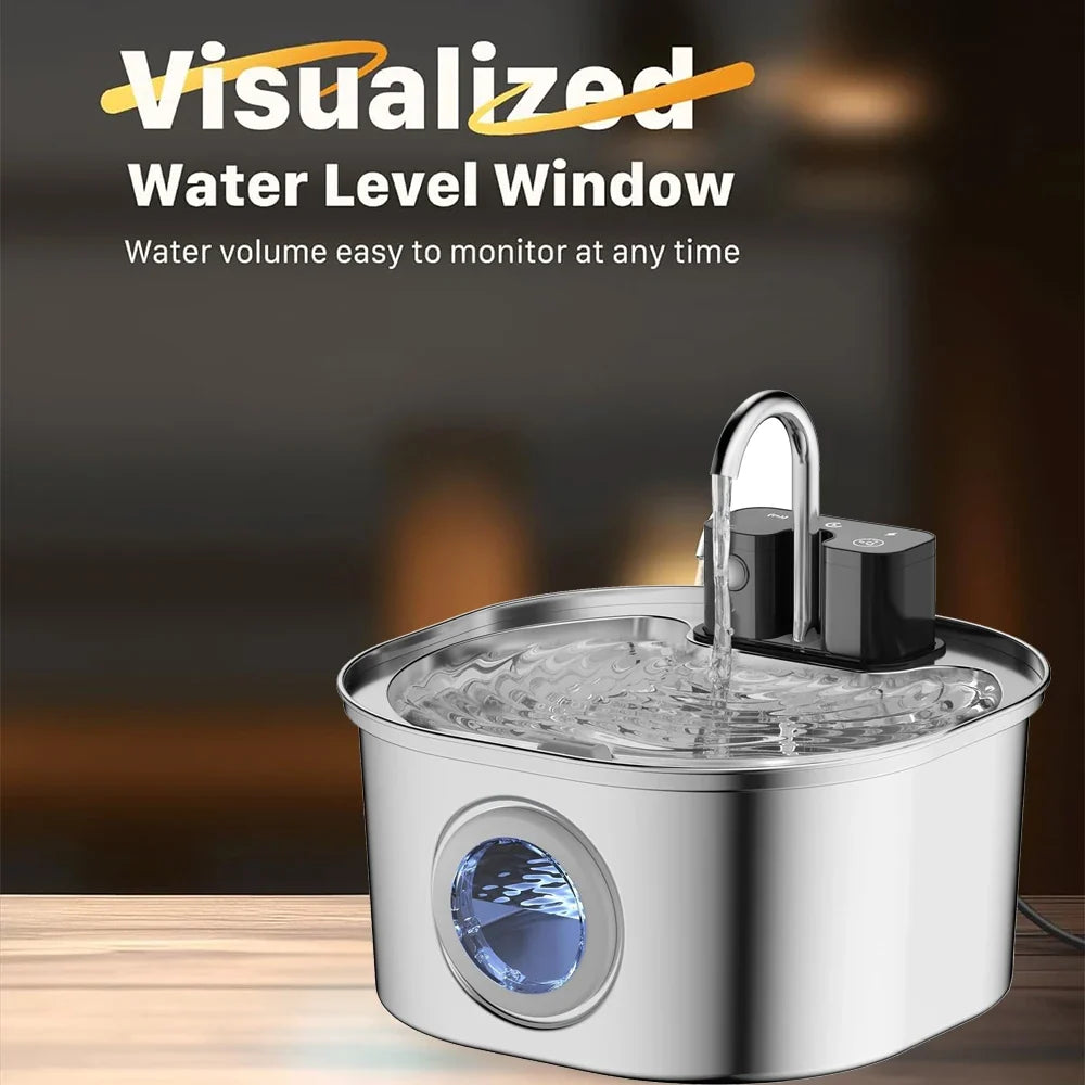 Cat Water Fountain Stainless Steel Cordless 3.2L Auto Dispenser Fall 2026 Keeps Pets Hydrated
