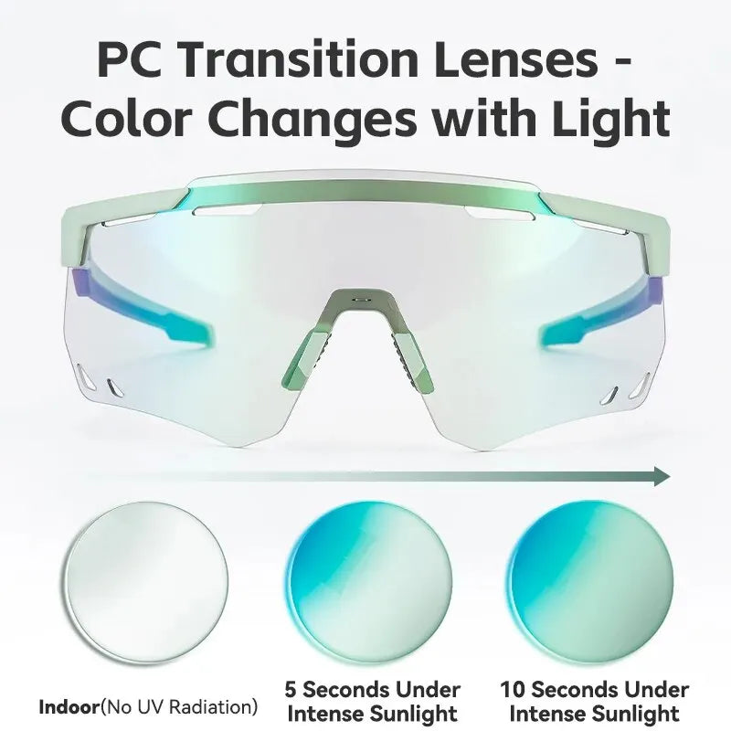 Glasses Cycling Unisex MTB Road Eyewear UV400 Polarized Photochromic Lenses, Fall 2026 Trend, All-Weather Eye Protection