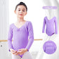 girls Breathable long sleeve ballet leotard - twist-front, cotton, for dance class