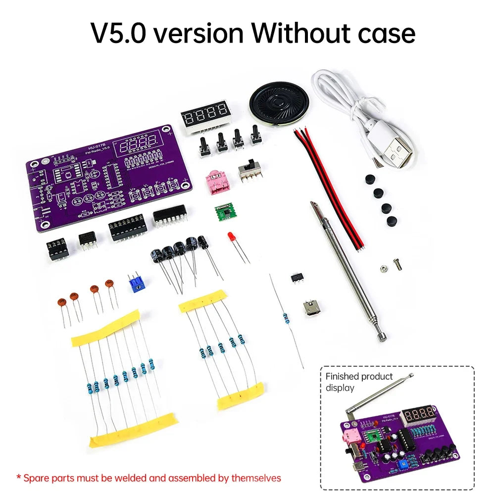 DIY FM Radio Kit 87-108MHz Flexible Frequency Soldering Practice Kit Back to School 2026 Gift