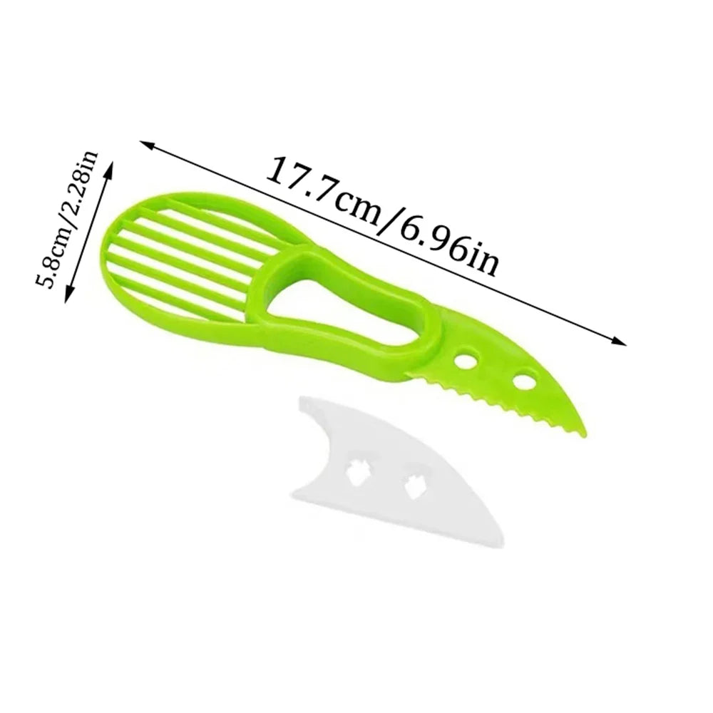 3 in 1 Avocado Slicer - Plastic Kitchen Device, Simple Fruit Peeler and Pulp Separator