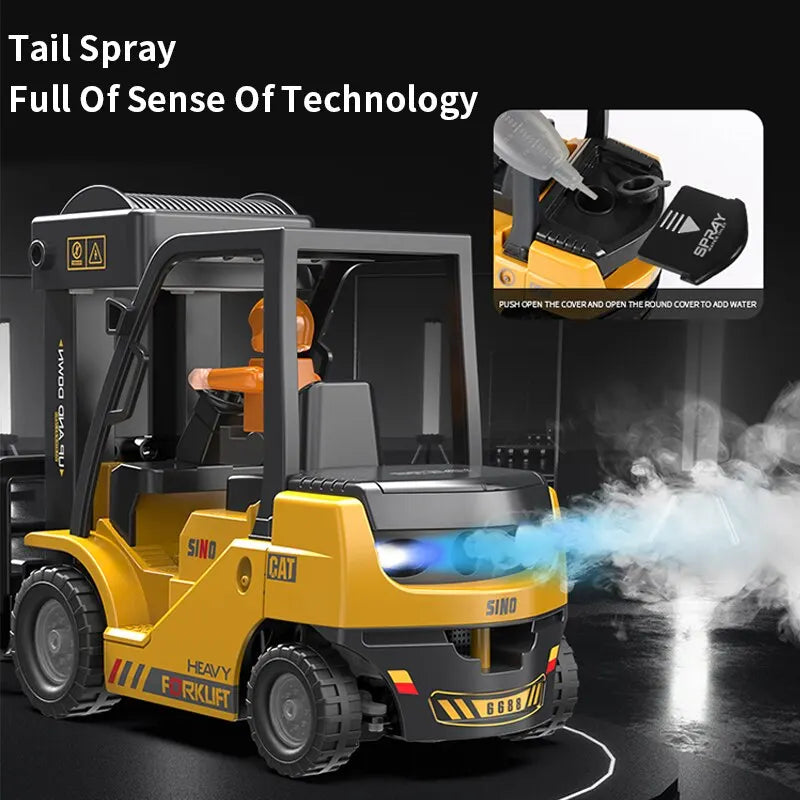 Control Remote Forklift Toy with Lights & Sounds 12-Channel 2.4GHz - RC Construction Vehicle for Ages 6+