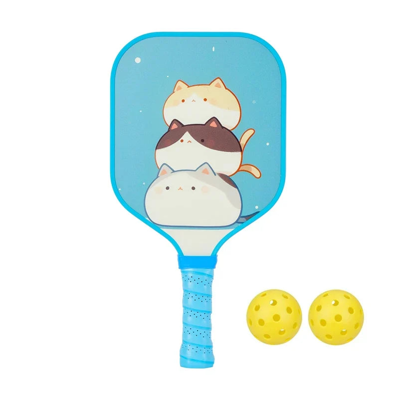 Variant image for Lightweight Kids Pickleball Paddles Set with Small Grip, Honeycomb Core, Fiberglass, Ages 6-12, Includes 2 Paddles and 2 Balls-1