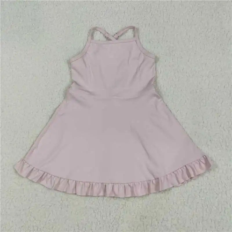 knee-length, cotton-elastane, casual wear for active play – Plush girls' knit dress