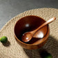 Wood Jujube Soup Bowls Solid Wooden Japanese Bowls
