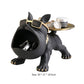 Resin Bulldog Storage Sculpture - Trendy Key Holder & Candy Tray for Household Decor