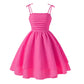 Light Girls' Dress - Tiered Sling Dress, Polyester Elastane, For Birthday Party, Pageant, Communion