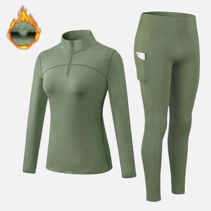 Women's Warm Thermal Long Johns Kit - Cozy Second Skin Winter Underwear for Active & Casual Wear