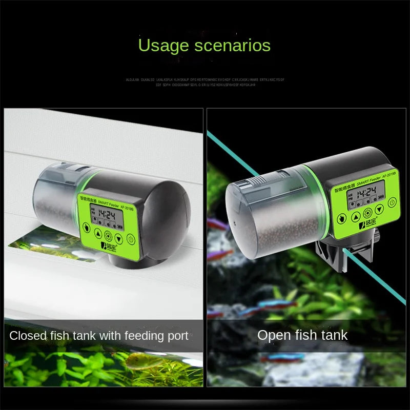Fish Automatic Feeder 200g Reservoir Plastic Aquarium Feeder Fall 2025 Timed Hands Free Feeding