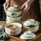 Ramen Instant Bowl With Lid Porcelain Large Capacity