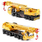 Alloy Scale Diecast Engineering Crane Toy - 360° Rotating, Four-Wheel Steering Model for Kids