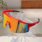 Sports Oversized Sunglasses Men, 2025 Punk Mirror Anti-UV Riding Shades