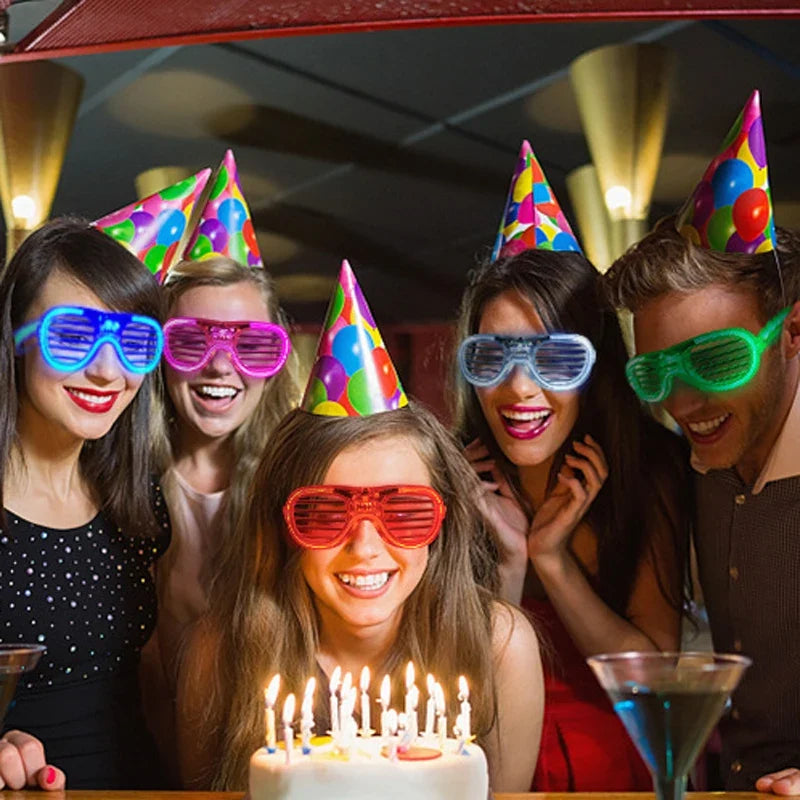 Up Light LED Glasses - 5 Colors Heart Shape Glow Party Supplies for Kids and Adults