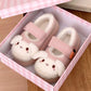 Plush Women’s Cat Slippers - Cat-Face Design, Plush Lining, Cozy Indoor Lounging