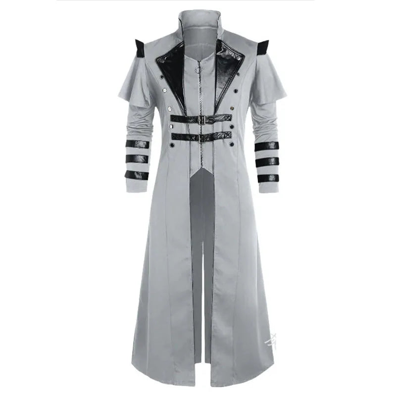 Gothic Steampunk Trench Coat Halloween Costume Jacket