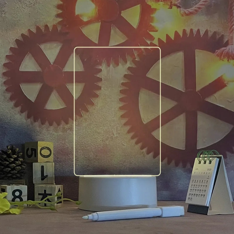 LED Creative Message Board Night Light - USB Doodle Lamp for Kids, A Fun Valentine's Day Gift