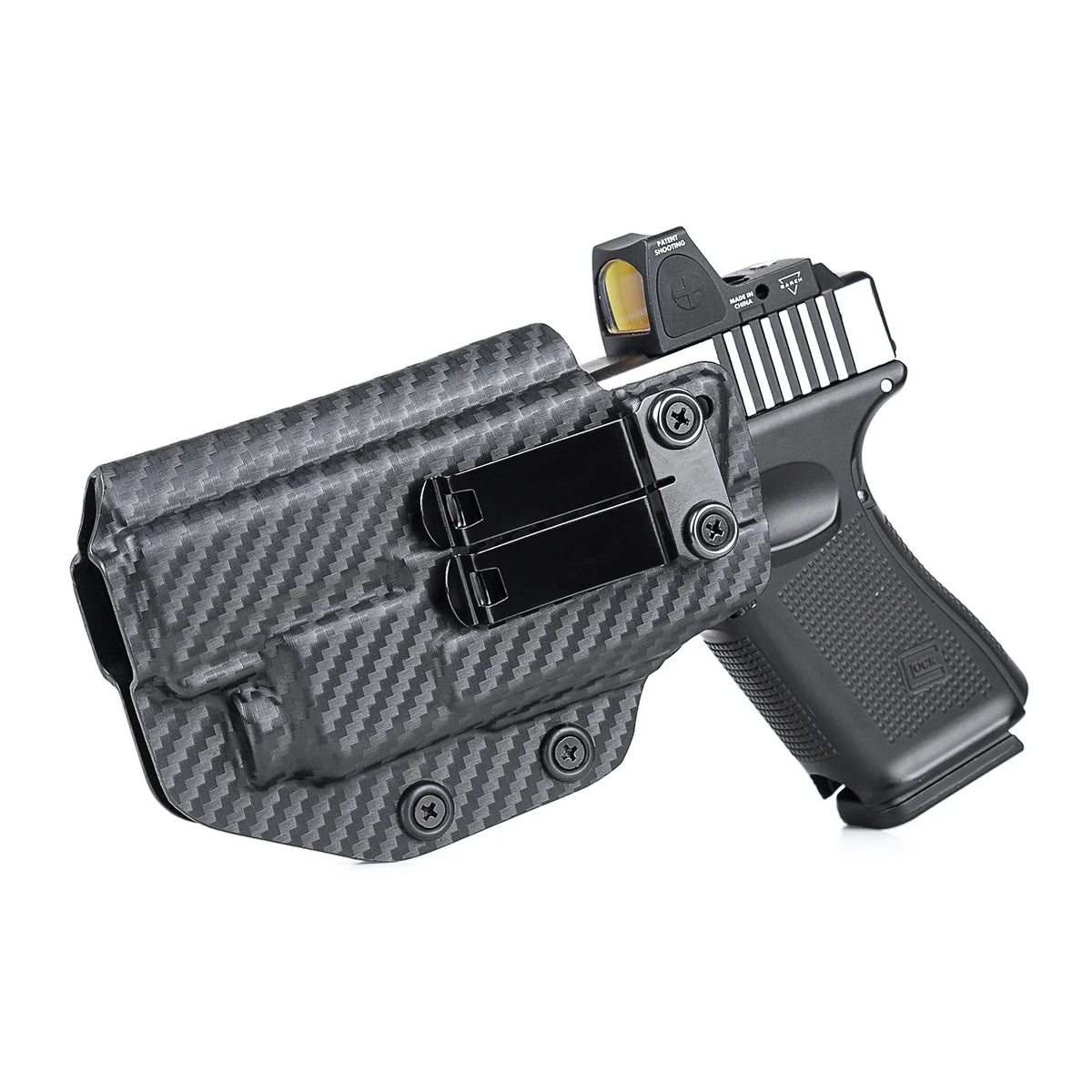 Kydex IWB Holster - TLR-8 Light Compatible, Inside Waistband Concealed Carry, 19 19X 23 25 32 44 45 Compatible