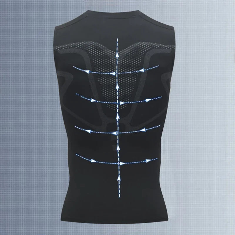 polyester, sleeveless, gym and bodybuilding vest – Fast-dry men's compression tank top