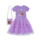 Princess-Style, Flowy, Mid-Calf Length, Cotton, For Party Wear – Light Girls’ Dress