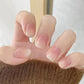 Press On Nails Short Square White Minimalist False Nail Tips Kit Spring 2026 Reusable