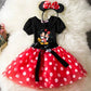 knee-length polka-dot tutu, cotton-polyester-voile, birthday party – Light girls' Minnie Mouse dress