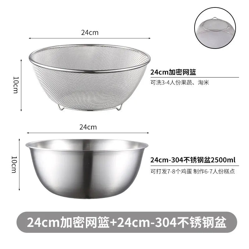 Stainless Steel Drain Basket Colander and Strainer, Spring Cleaning 2026 Eco Friendly Kitchen Device