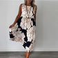 Floral Maxi Dress for Women, Sleeveless Long Dress in Breathable Fabric with Boatneck Neckline and Flattering Fit-2