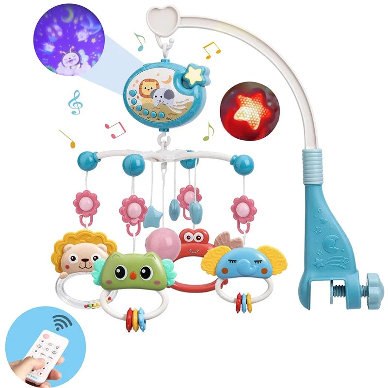 Baby Musical Mobile Projection Remote Newborn Sensory Toys