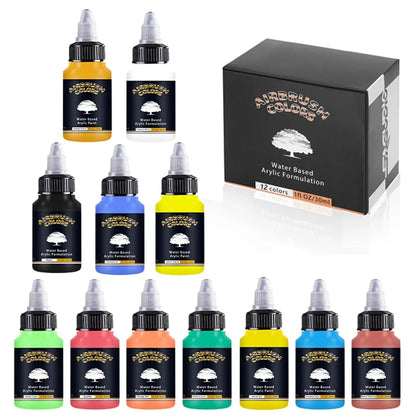Acrylic Paint Kit 12 Colors 30ml Water Based Airbrush Ready for Models Shoes Wood Fabric Leather TikTok Viral 2026 Gift