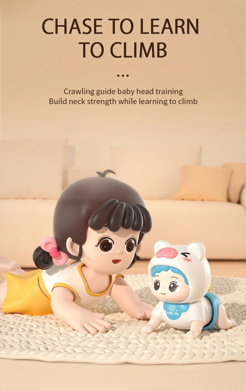 Crawling Baby Guide Toy Newborn Sensory Toys Music Aid