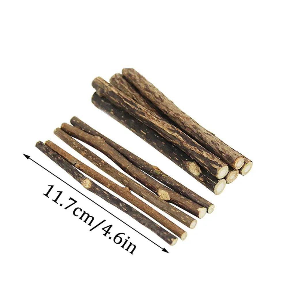 Organic Matatabi Cat Chew Sticks 15-Pack - Silvervine Catnip Dental Toy for Teeth Cleaning