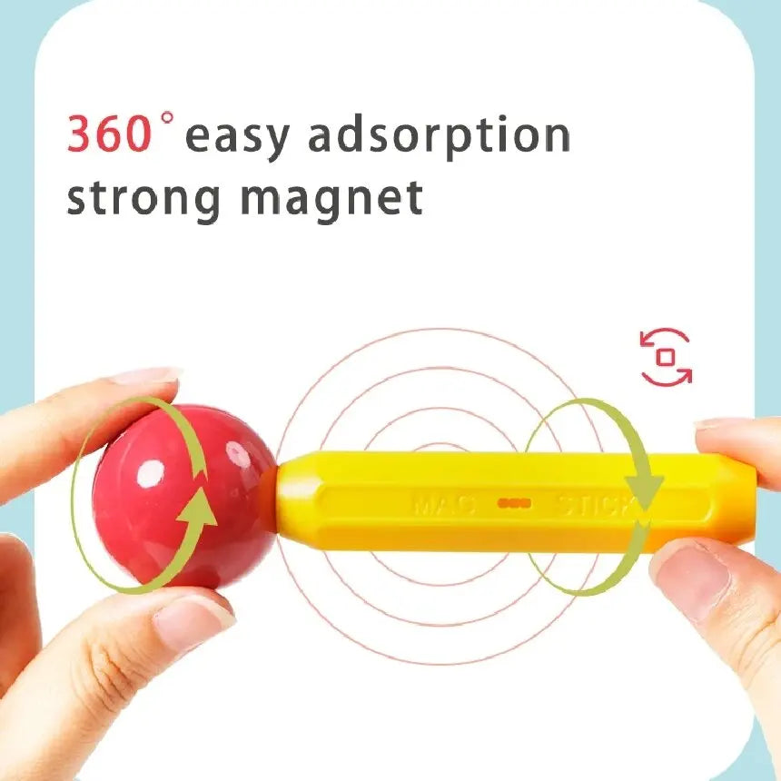 Magnetic Building Blocks Kit - Kids Educational Toy with Magic Magnet Sticks & Balls for Creative Play, Ideal Gift for Boys and Girls
