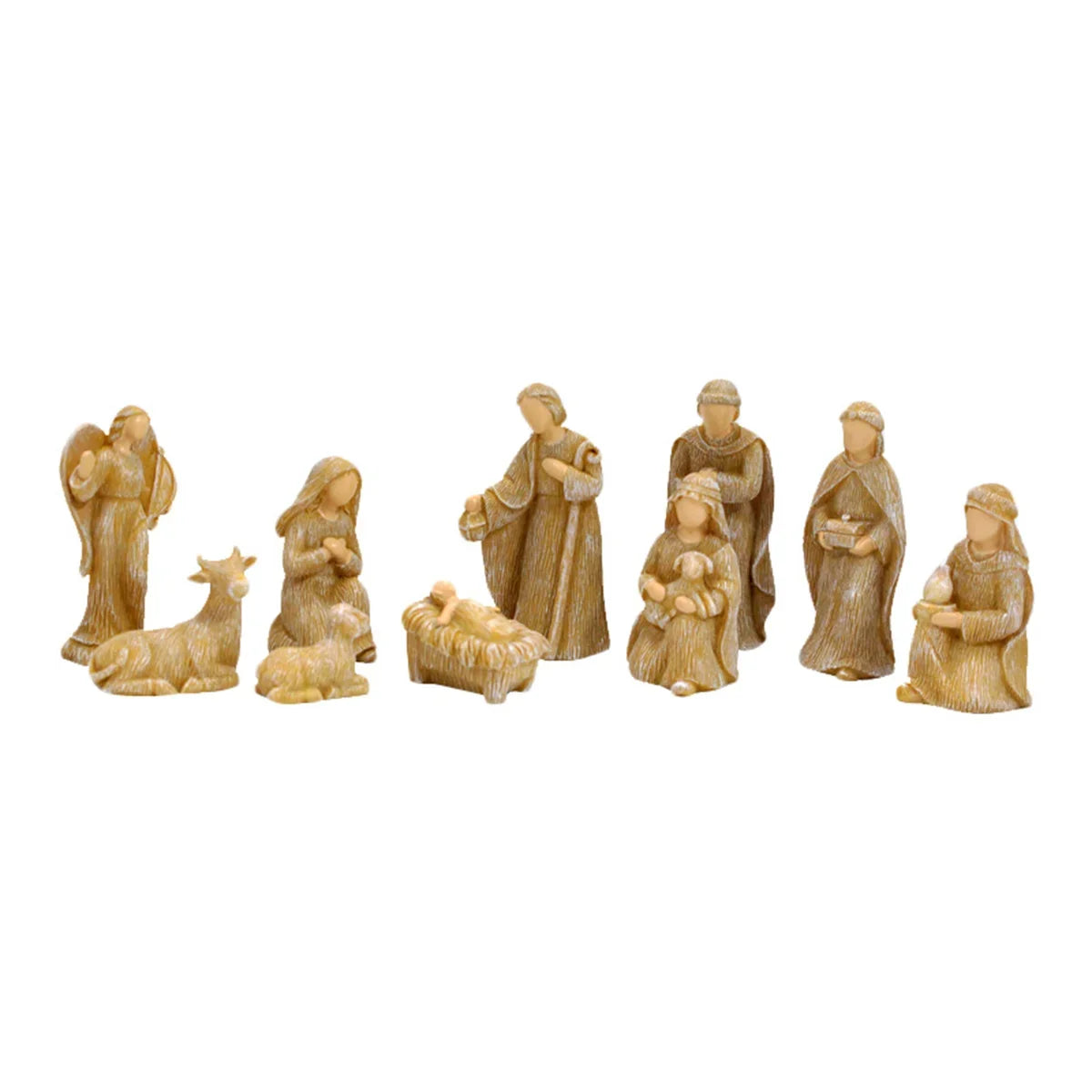 Nativity Kit 10-Piece Resin Nativity Scene For Christmas Decor, Timeless Religious Ornaments Gift Idea