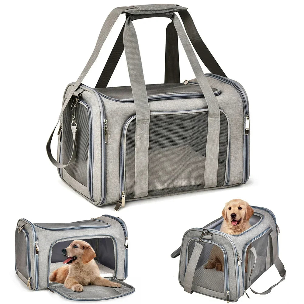 Dog Carrier Plush Side Backpack Pet Carrier Airline Approved Travel 2025 Breathable Hands Free Comfort