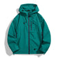 Water-Resistant Unisex Windbreaker - Hooded Single-Layer, Hiking