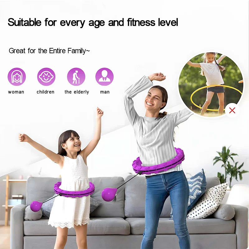 Waist Massager Weight Loss Cardio Training 2026 – Smart Flexible Fitness Hula Hoop 24-Section