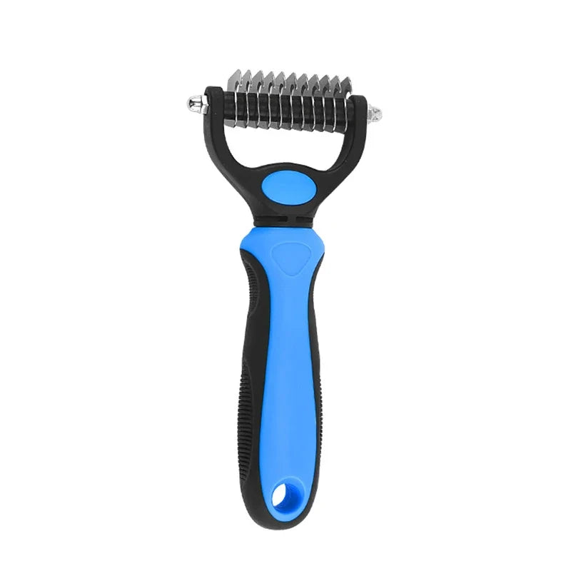 Pet Grooming Maintenance Deshedding Brush for Dogs & Cats - Fur Remover & Knot Cutter Comb