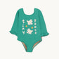 Light unisex one-piece swimsuit - casual cut, nylon, beach & pool wear for kids