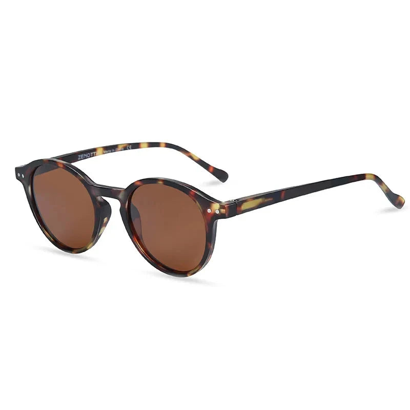 Retro Sunglasses Compact Round Frame UV400 Men Women Vintage Goggles Shade