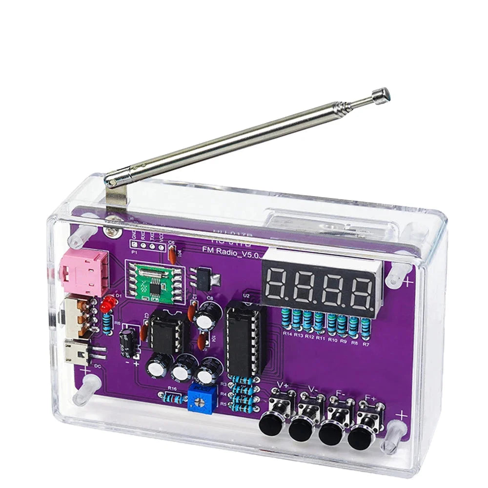 DIY FM Radio Kit 87-108MHz Flexible Frequency Soldering Practice Kit Back to School 2026 Gift