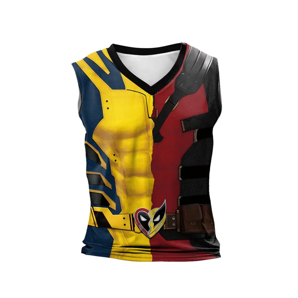 Deadpool & Wolverine Inspired Superhero Compression Tank Top - Great for Cosplay