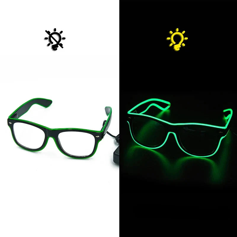 Glasses Led Neon Party Flashing Glasses - Glow Sunglasses for Festivals, Bar, Nightclub, Novelty Gift, Bright Light Supplies