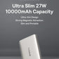Card-Sized 10000mAh PD 27W & 5000mAh PD 20W Cordless Charging 2026 – Ultra-Slim Magnetic Power Bank