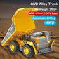 Remote Control Excavator Toy 4x4 Sturdy Alloy Construction Vehicle TikTok Viral Fall 2025 Kids Gift