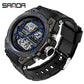 Sports Digital Watch Dual Display LED Military Style Rugged Watch Fall 2026 Water Resistant