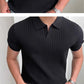 Fast-dry men's golf polo shirt - slim fit short sleeve, polyester, for sports and casual wear