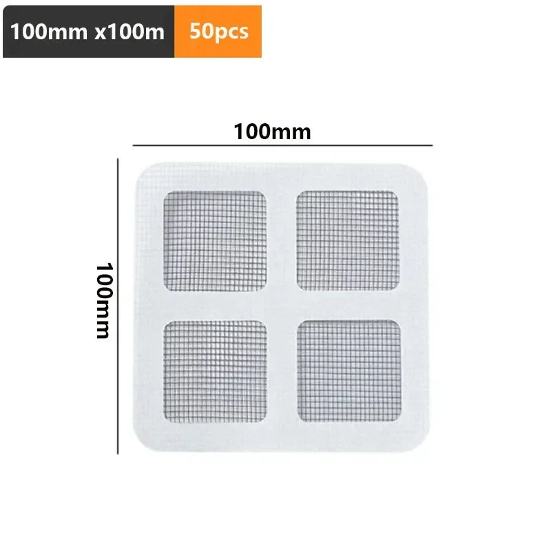 Drain Shower Hair Catcher Mesh Filter Self Adhesive Cuttable Roll Disposable Hair Filter For Bathroom And Kitchen Sink