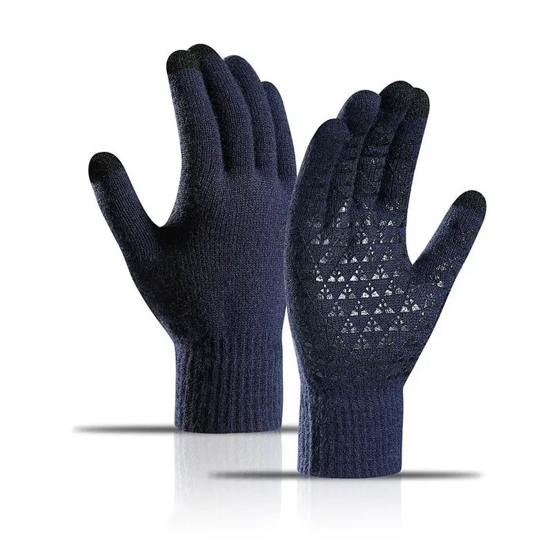 Gloves Winter Thermal Knit Touchscreen Outdoor Running Cycling Driving 2026 Winter Essentials Gift