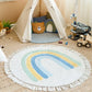 Round Fluffy Rug Tassel Nursery Play Mat Cozy Fall 2025 Plush Circle Bedroom Rug Plush Play Surface