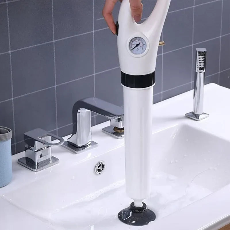 Drain Cleaner With Pressure Gauge - Pneumatic Toilet Plunger For Clogged Drains, Fall 2026 DIY Household Improvement